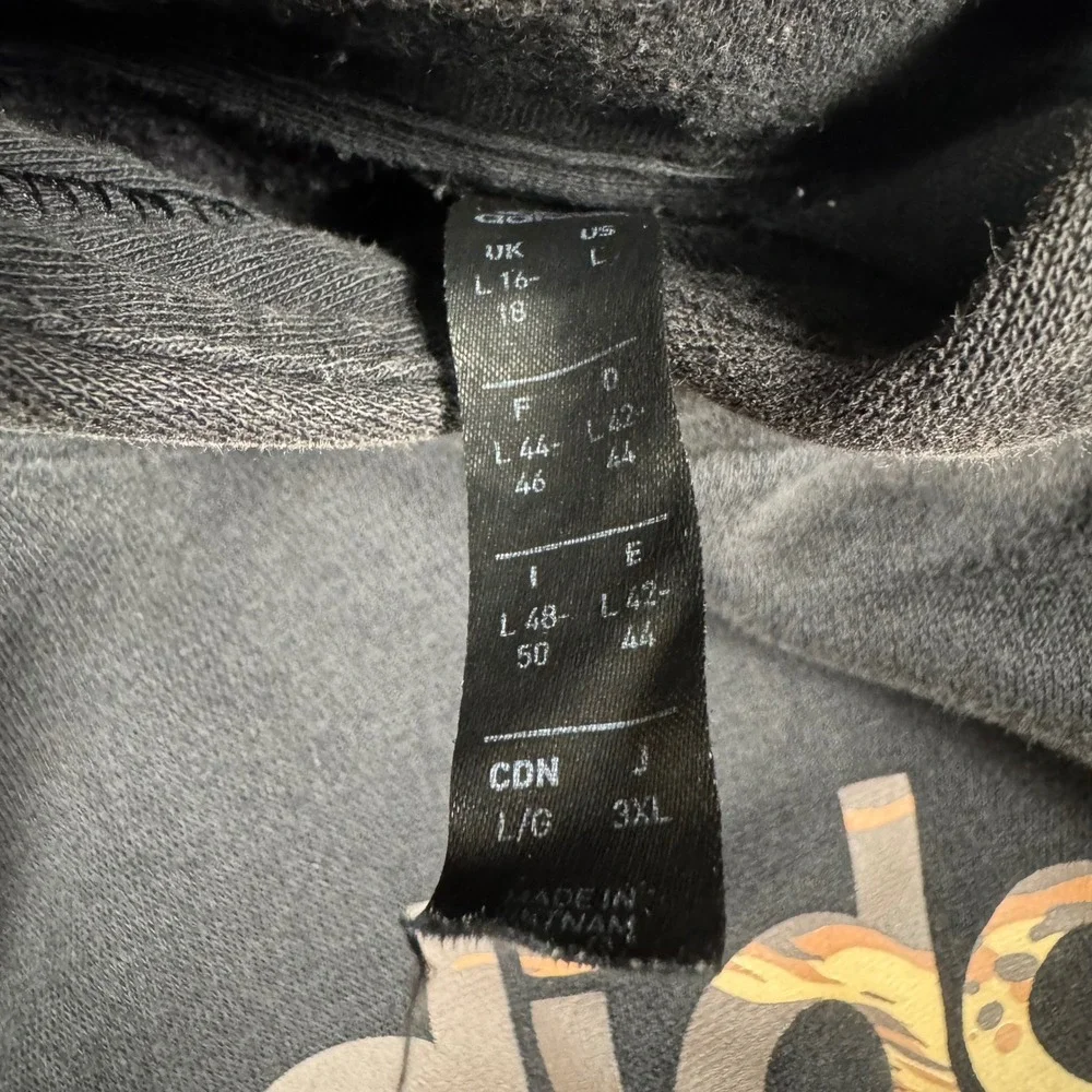 Adidas Pullover Hoodie Faded Black Camo Logo Graphic‎ Sweatshirt Mens Medium
